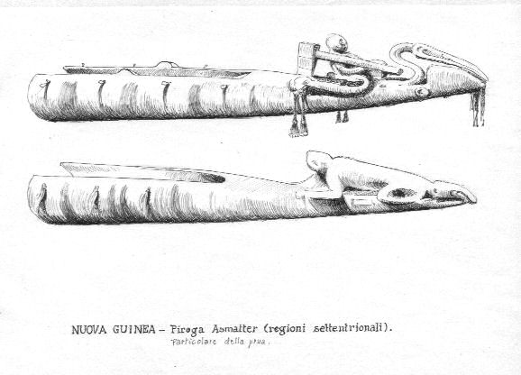 62-piroga Asmatter-Nuova Guinea